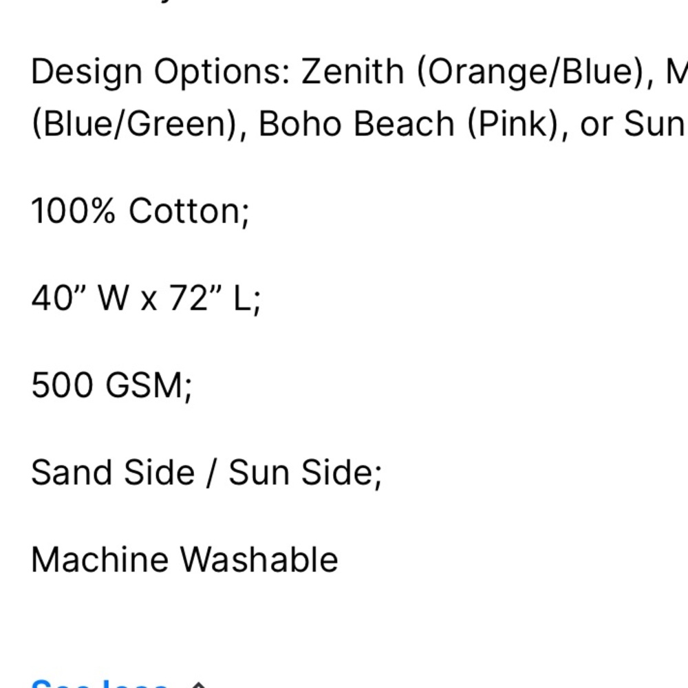 Zenith Orange and Blue Beach Towel - Picture 3 of 8